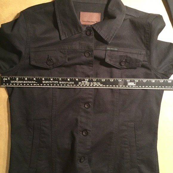 CALVIN KLEIN JEANS Trucker-Inspired Jean Jacket, BLACK, Size M (Orig. $99.50) - Picture 4 of 9